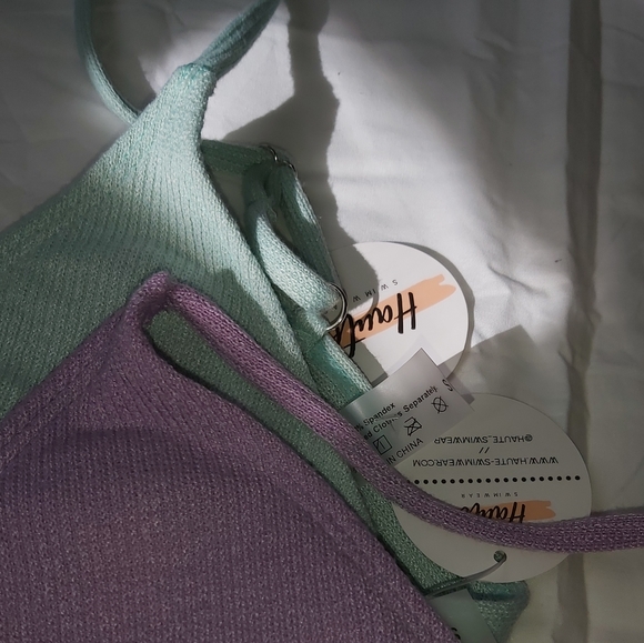 Haute Swimwear mint "Mellie" bikini set; size S - Picture 3 of 3